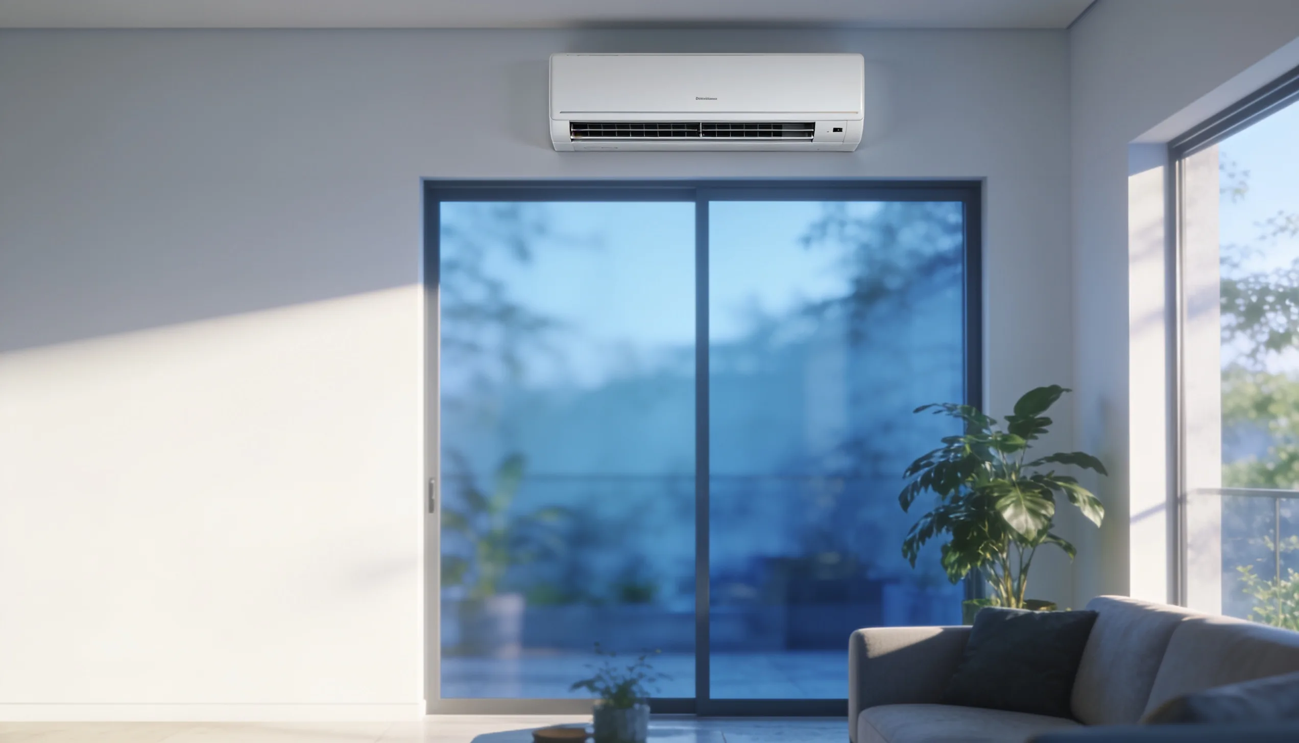 Climatisation murale réversible installée par Gex Énergies